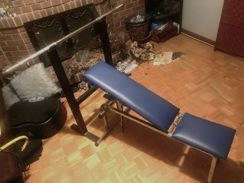 Weight Bench with Barbell