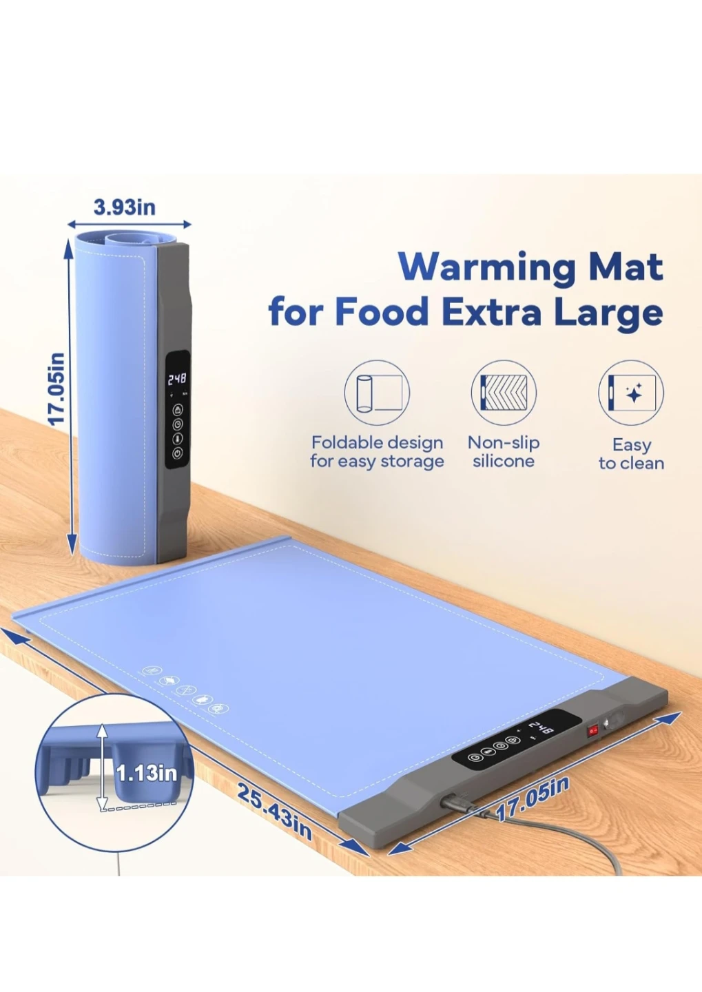 Extra Large Warming Mat for Food - photo 3