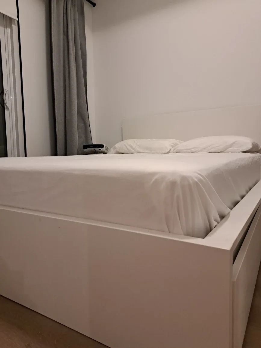 IKEA Malm White Bed Frame with Storage + Queen Sized Mattress image indicator(2)