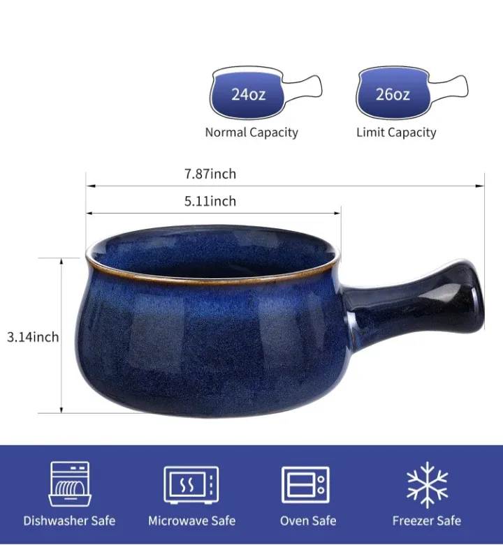 Vicrays Ceramics Soup Bowls Set of 2 - New in Box!