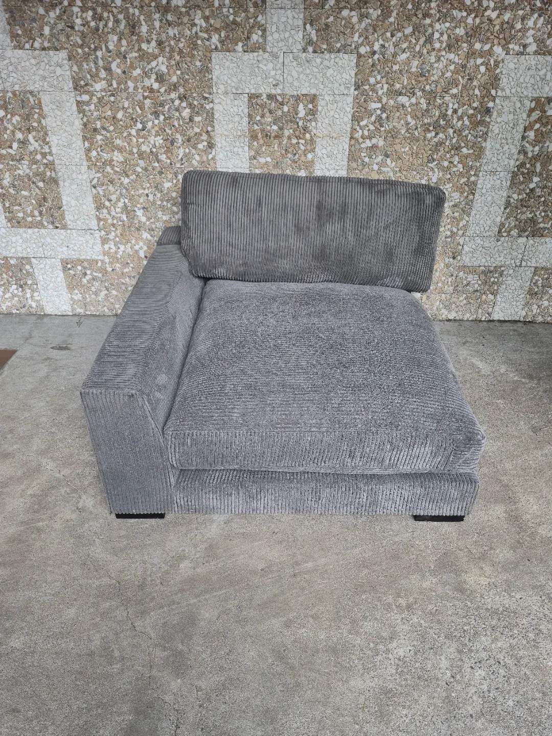 Moes Grey Corduroy Sectional Sofa image indicator(2)