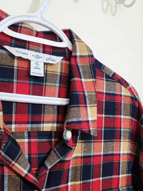 Oversized Plaid Flannel Shirt image indicator(3)