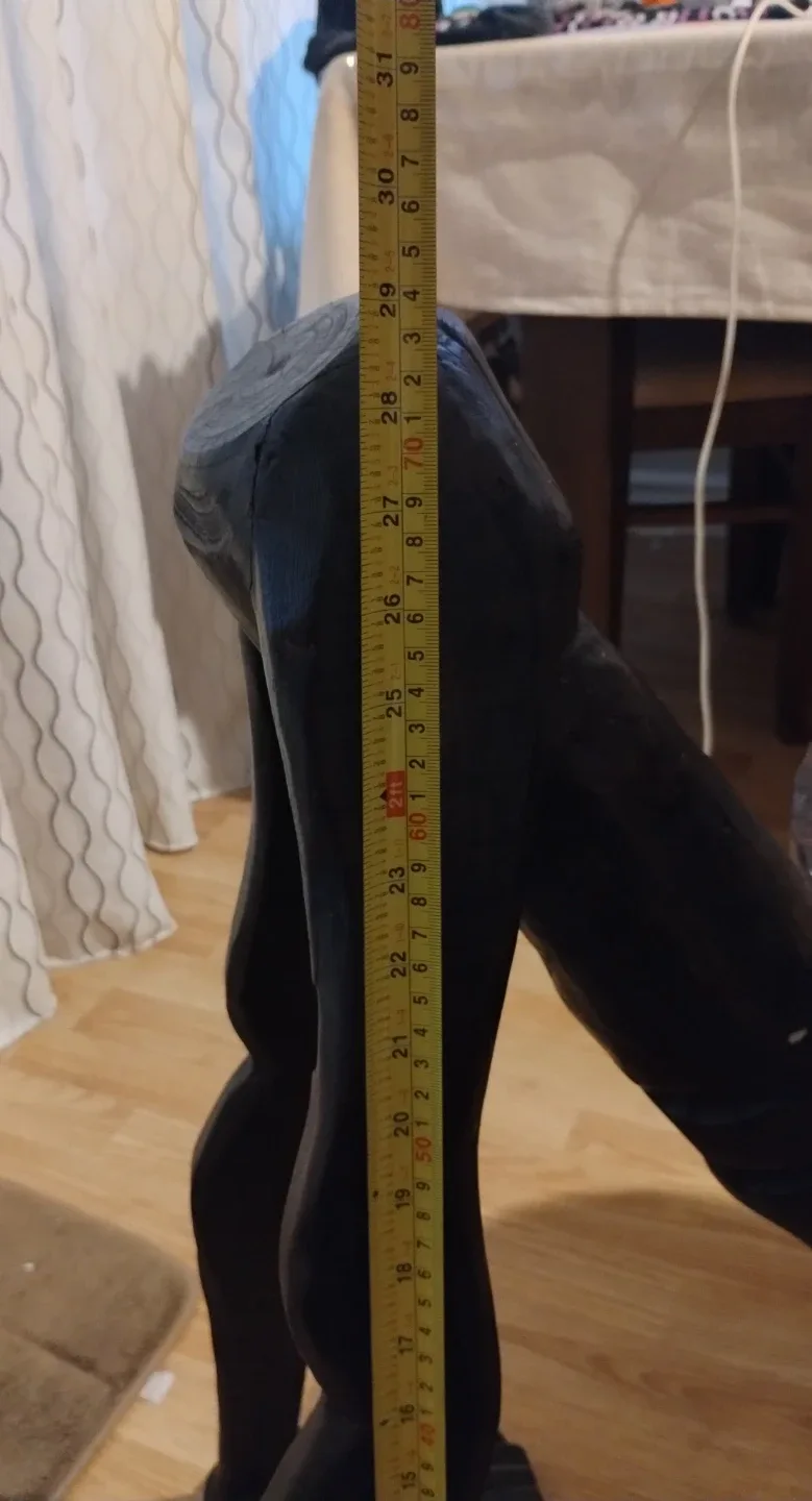 Unique Hand Carved Wooden Stool - 31" Tall image indicator(5)