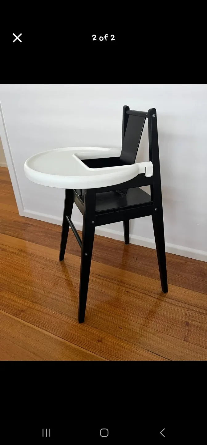 IKEA Antilop High Chair - Black/White
