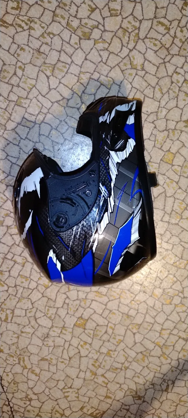 Blue & Black Motorcycle Helmet image indicator(2)