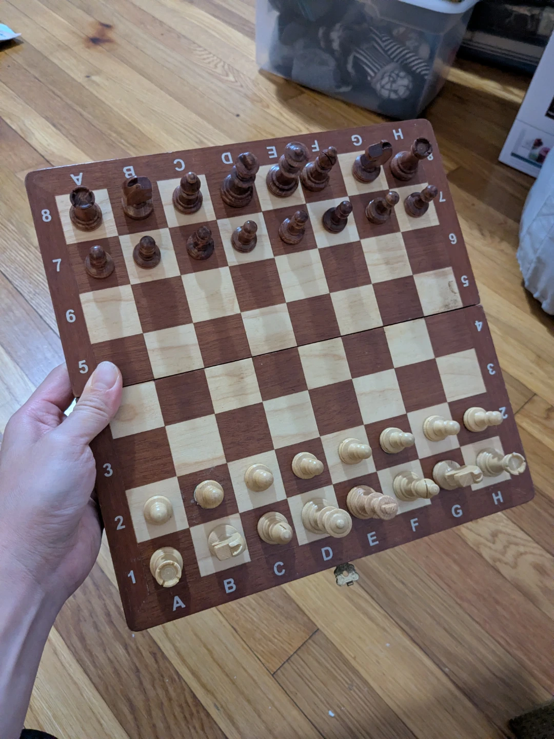Magnetic Travel, Folding Wooden Chess Set - photo 2