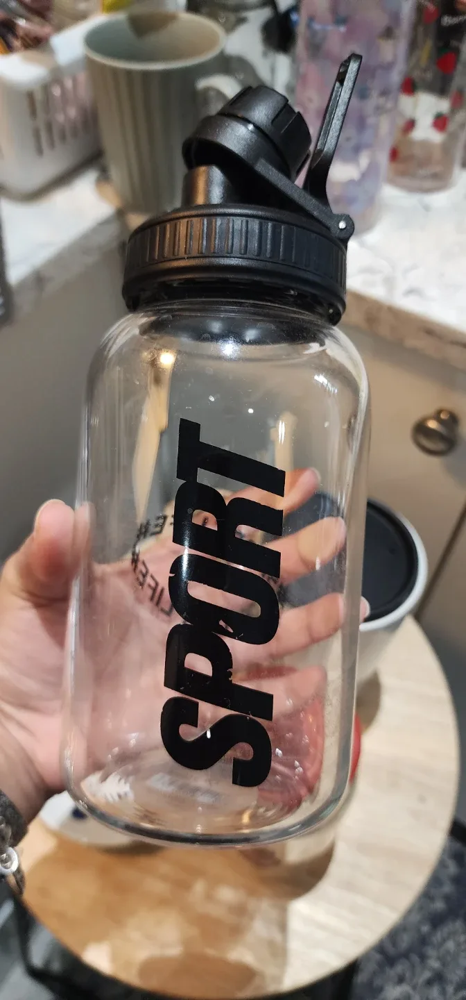 Miniso 750ml Sport glass bottle