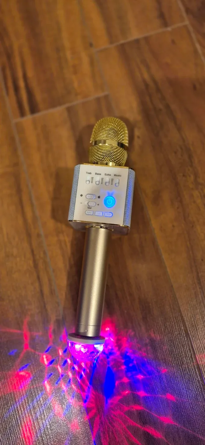 Karaoke Microphone with Bluetooth Speaker image indicator(2)