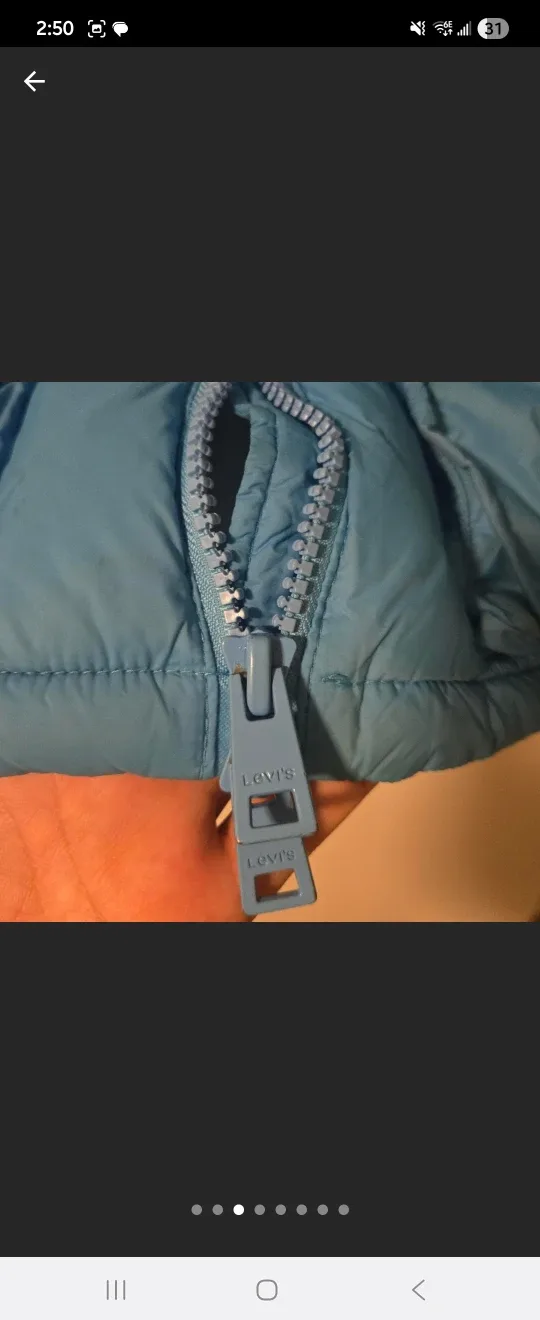 Levi’s Blue Ice Turquoise Puffer Jacket image indicator(5)