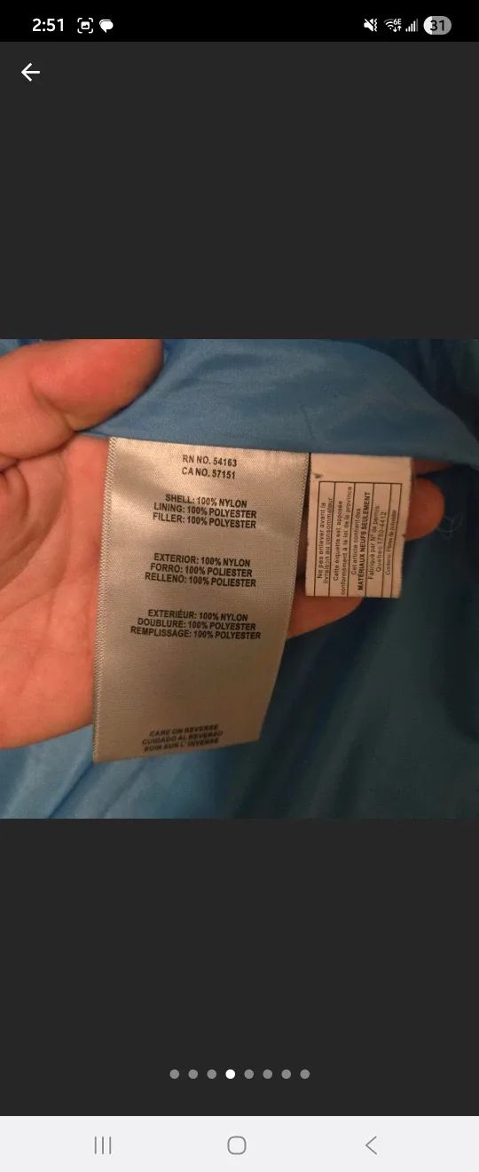 Levi’s Blue Ice Turquoise Puffer Jacket image indicator(6)