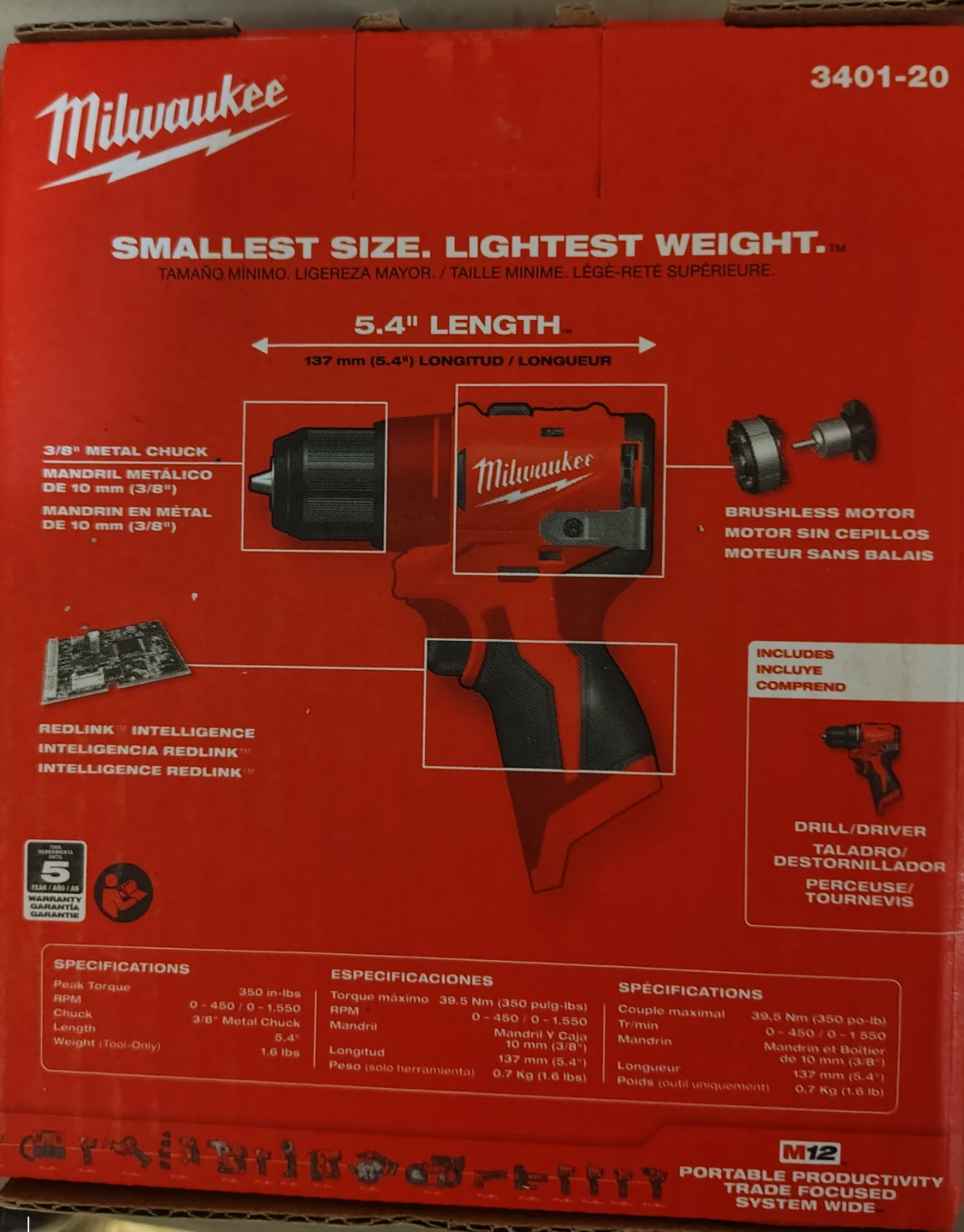 Milwaukee M12 Subcompact Brushless 3/8" Drill/Driver - New