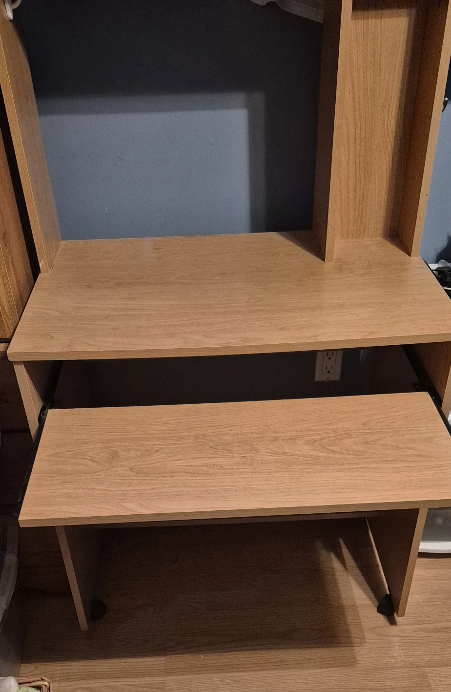 Wooden Computer Desk with Hutch - photo 2