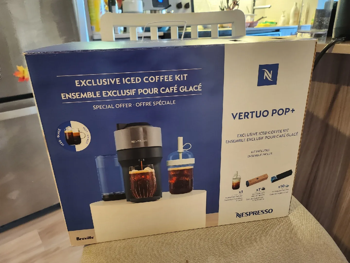 Nespresso Vertuo Pop+ Coffee Machine (Box & Capsules Included)