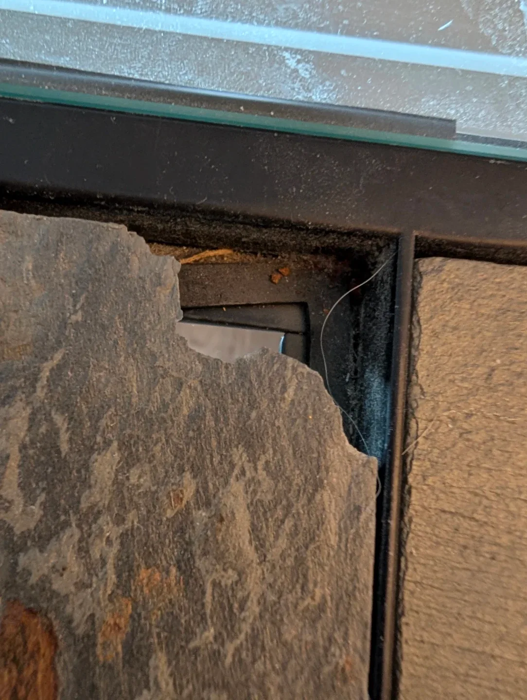 Glass Top Sofa Table with Slate and glass Tiles image indicator(4)