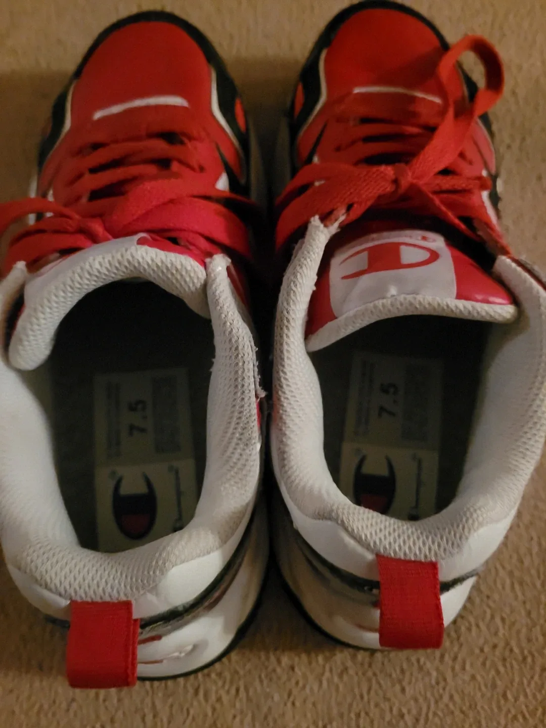 Champion Red & Black Sneakers - Size 7.5🥕 image indicator(2)