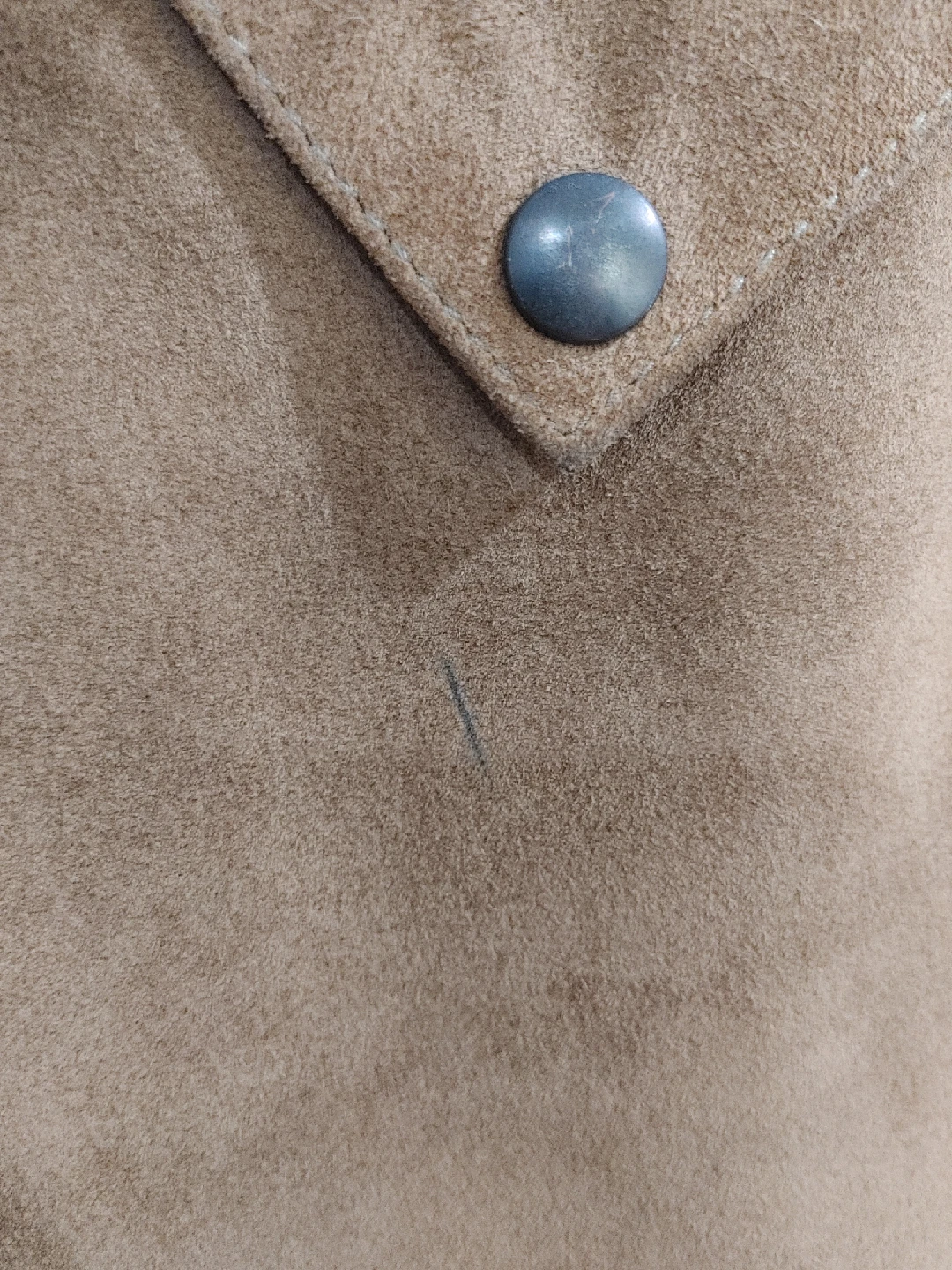 🧡SUPER COOL HIPPY GENUINE LEATHER SUEDE TOP MINT - photo 5