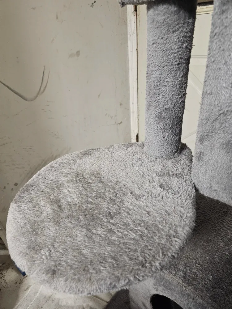 Used Grey Cat Tree with Scratching Posts image indicator(3)