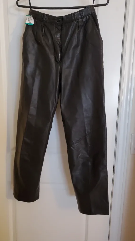 Women's Leather Pants - Size 4