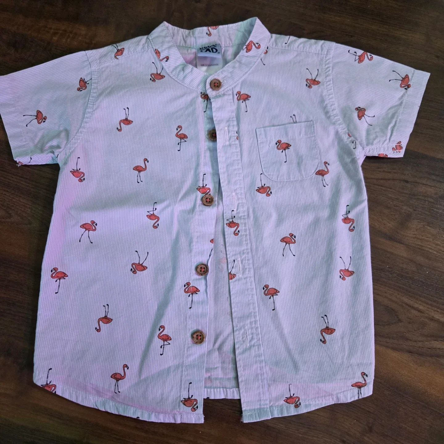 Toddler Boys 24m Flamingo Dress Shirt