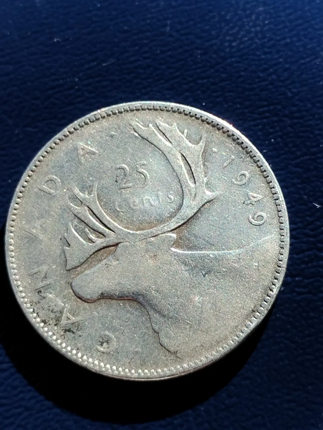 1949 Canadian 25 Cent Coin