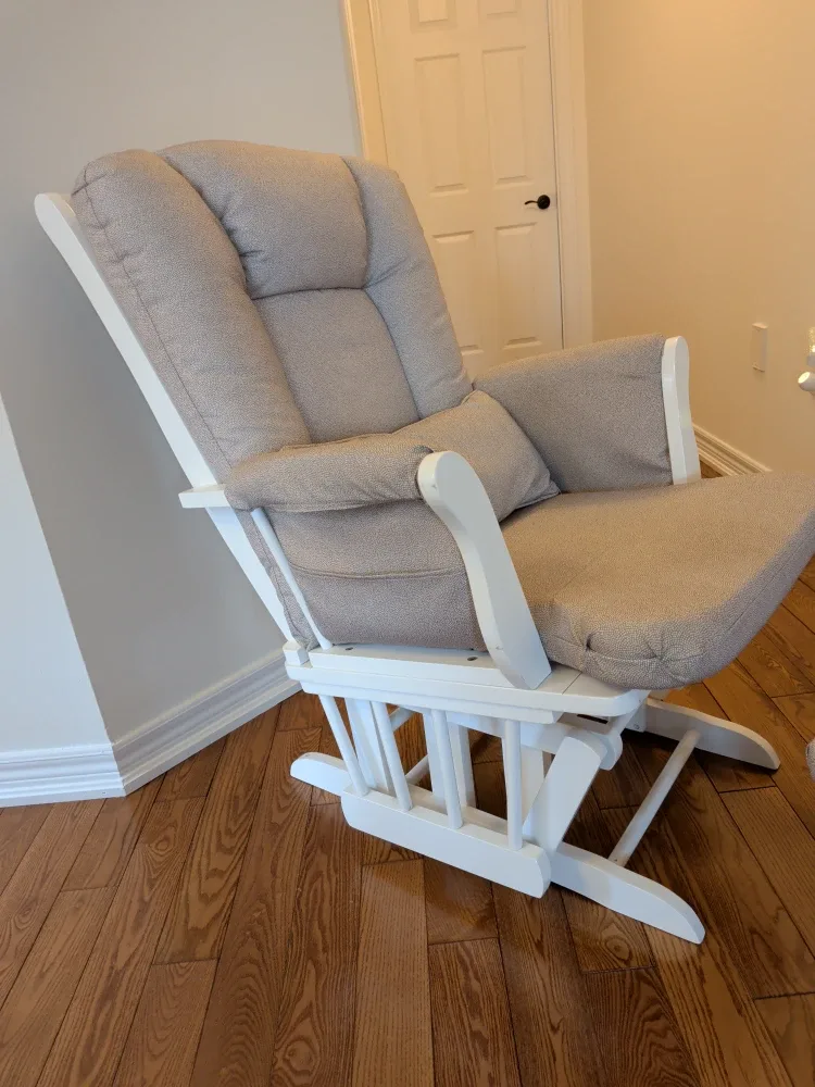Glider Rocking Chair with Ottoman - Beige image indicator(4)