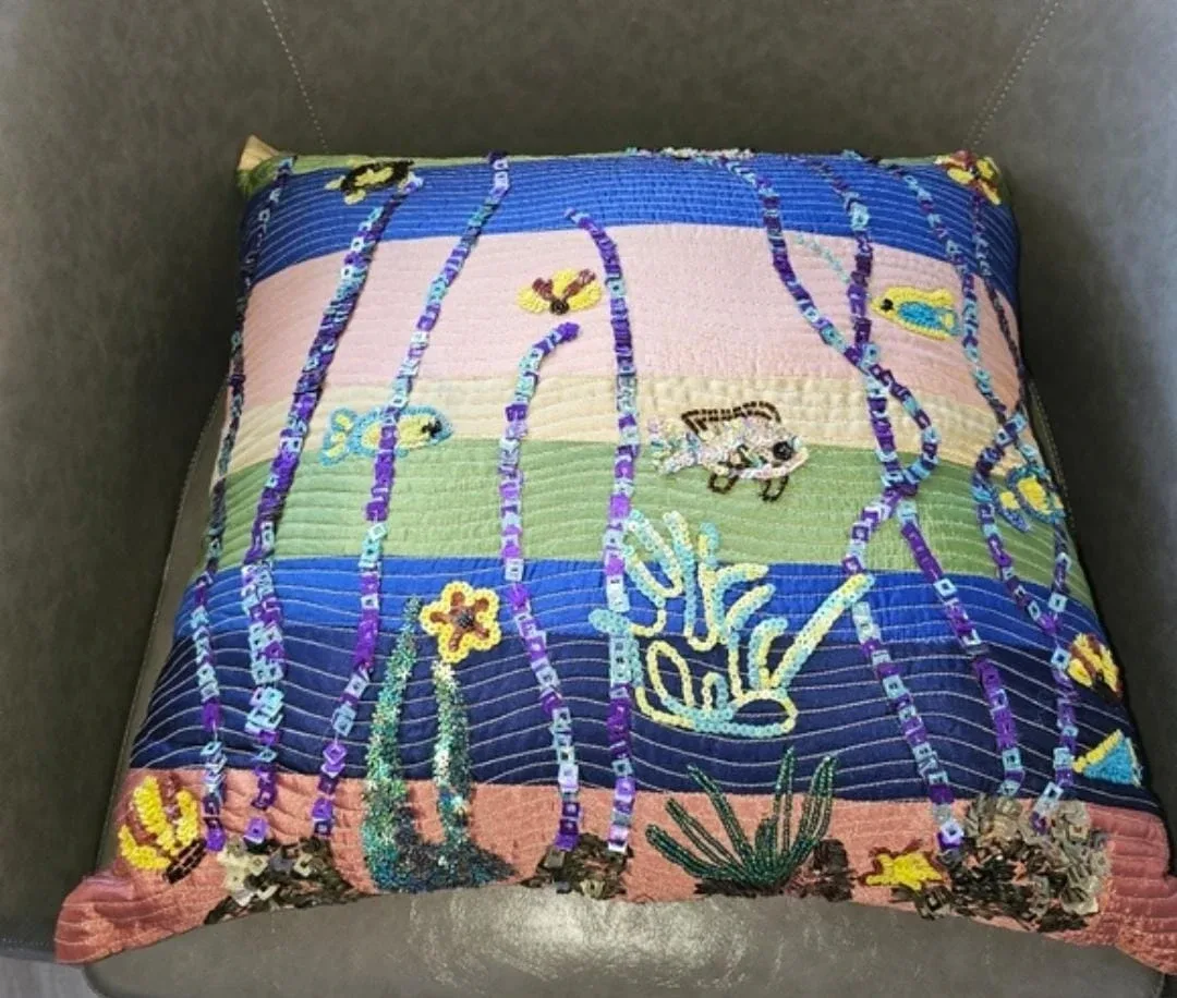 Decorative Throw Pillows - Set of 2..NEW GLITTER AND SEQUENCE image indicator(4)