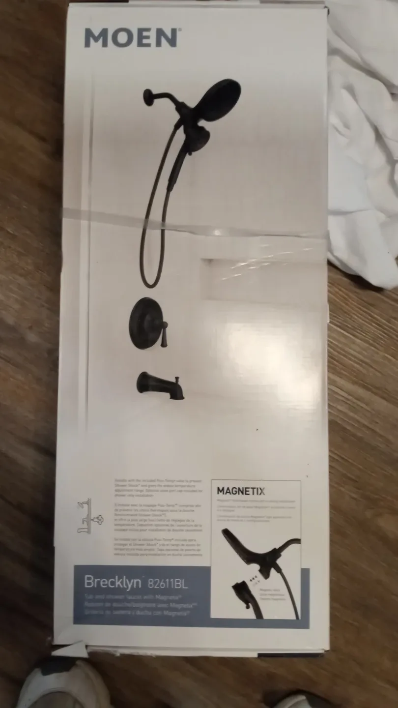 New MOEN Brecklyn 82611BL Shower Faucet image indicator(2)