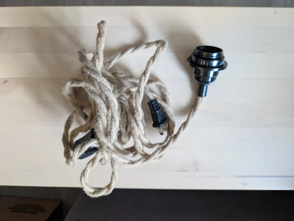 Rope Pendant Light Kit