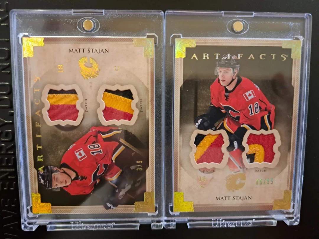 13/14 Upper Deck artifacts/Matt Stajan/golds/game worn/+bonus - photo 4