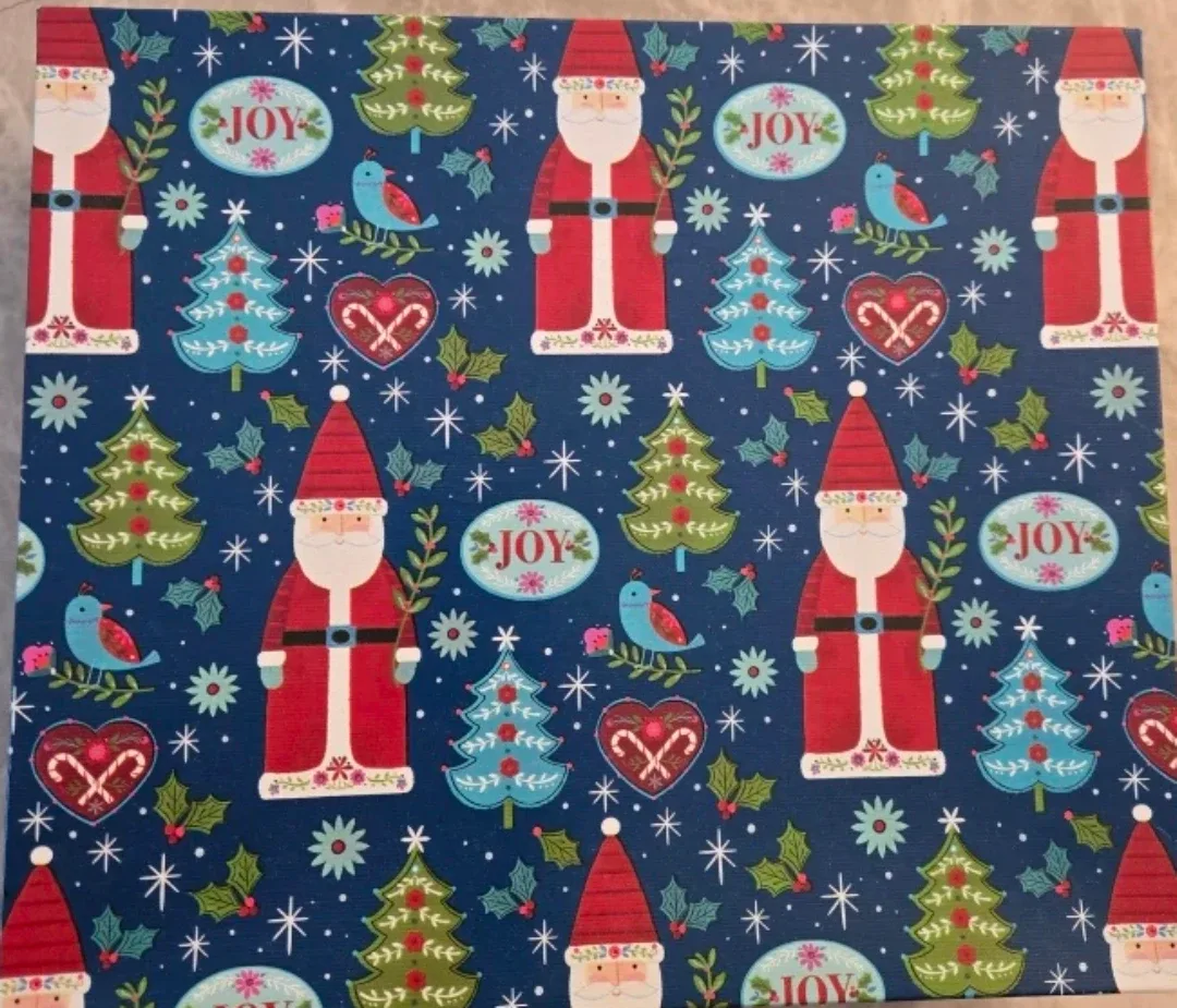 Christmas Gift Box - Santa & Holiday Pattern