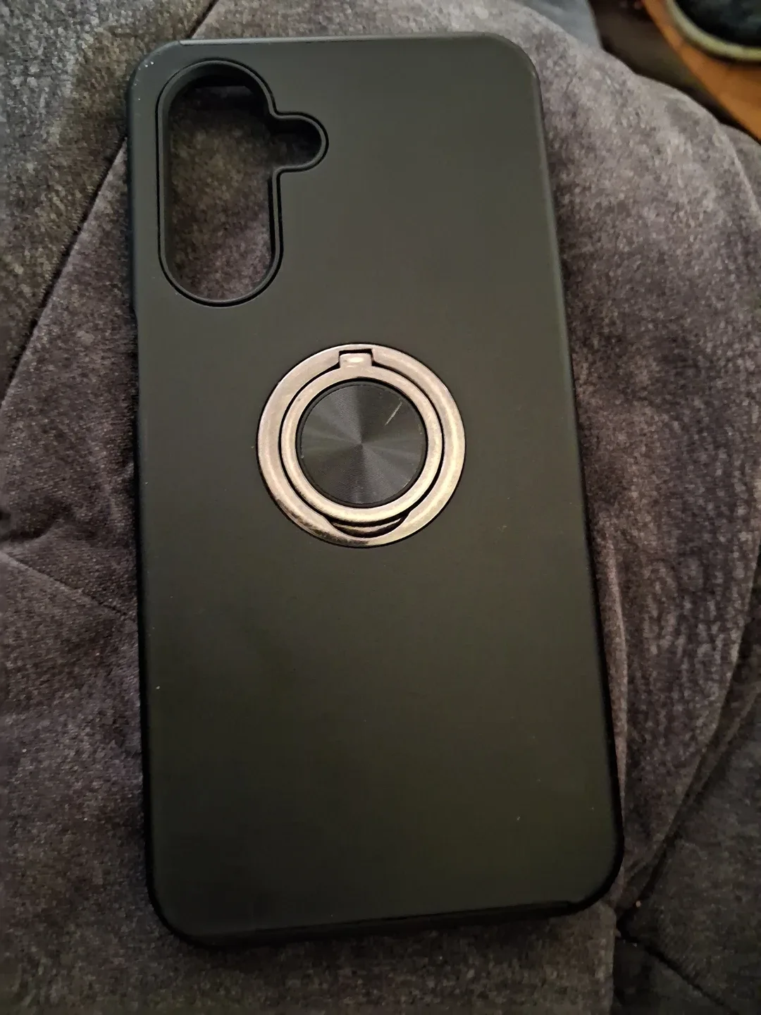 Black Phone Case with Ring Holder for Samsung A26 5G thumbnail