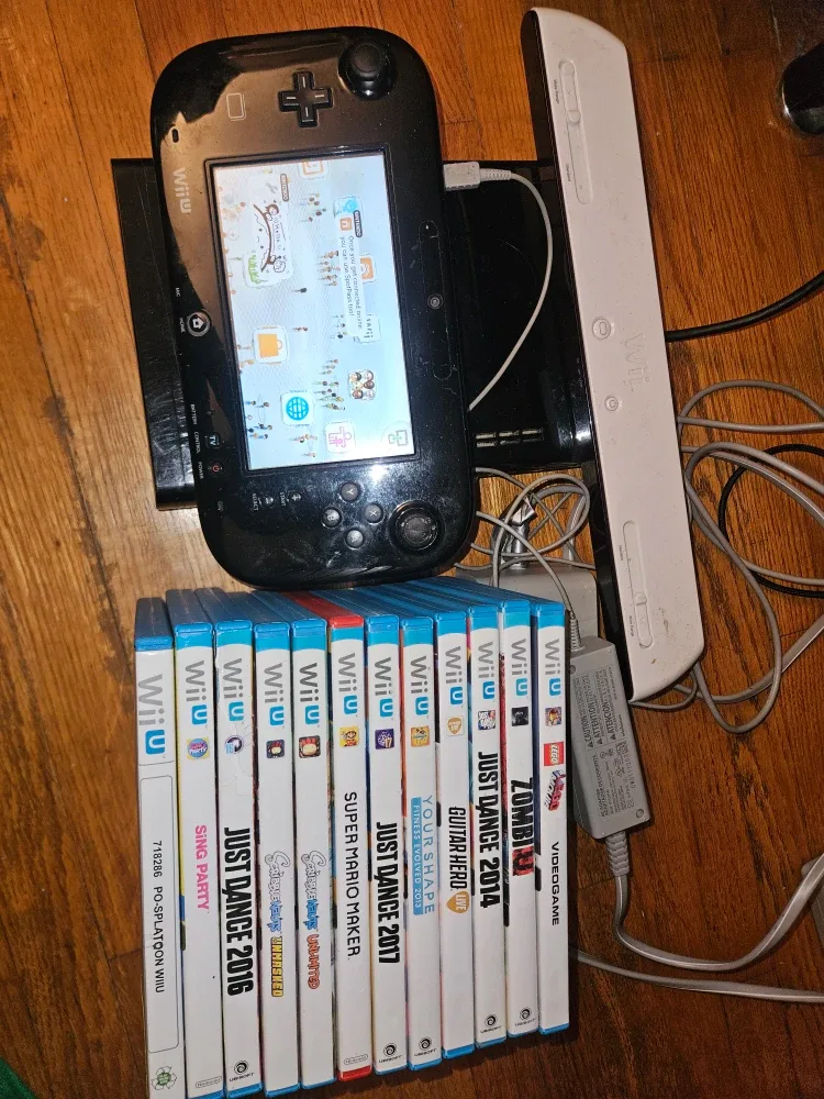 Nintendo Wii U Console with Games