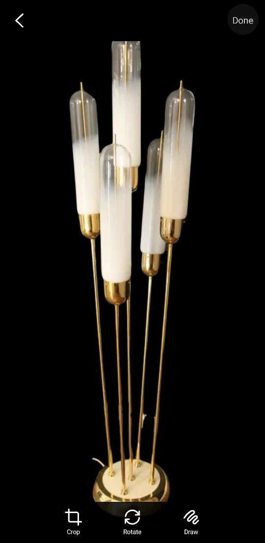 Vintage 1970s MCM Mazzega Murano Glass Floor Lamp