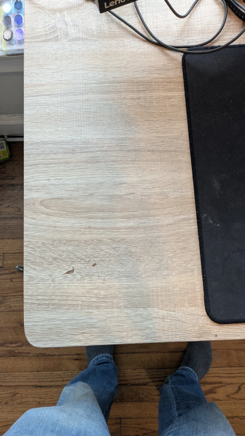 Big desk with metal frame. - photo 3