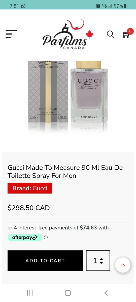 Gucci Made to Measure 90ml Eau de Toilette image indicator(2)