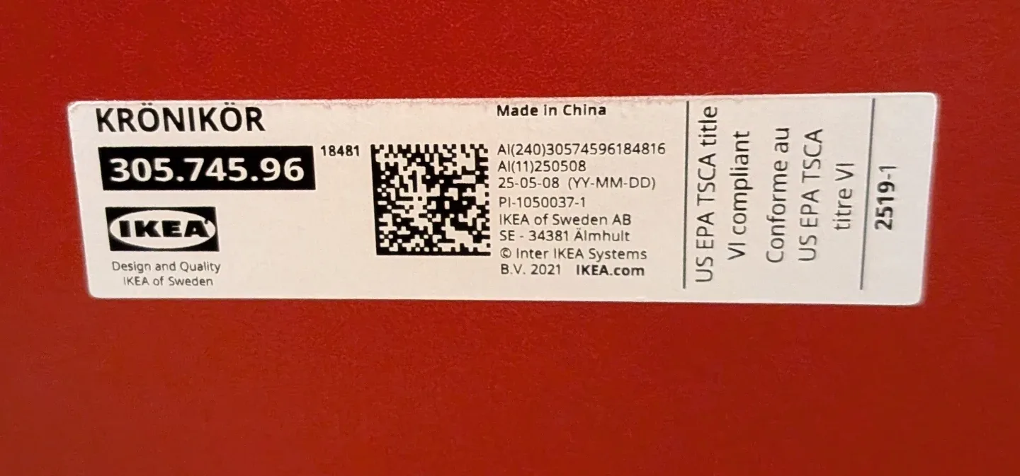 IKEA KRÖNIKÖR Red Open Storage Shelf Unit image indicator(3)