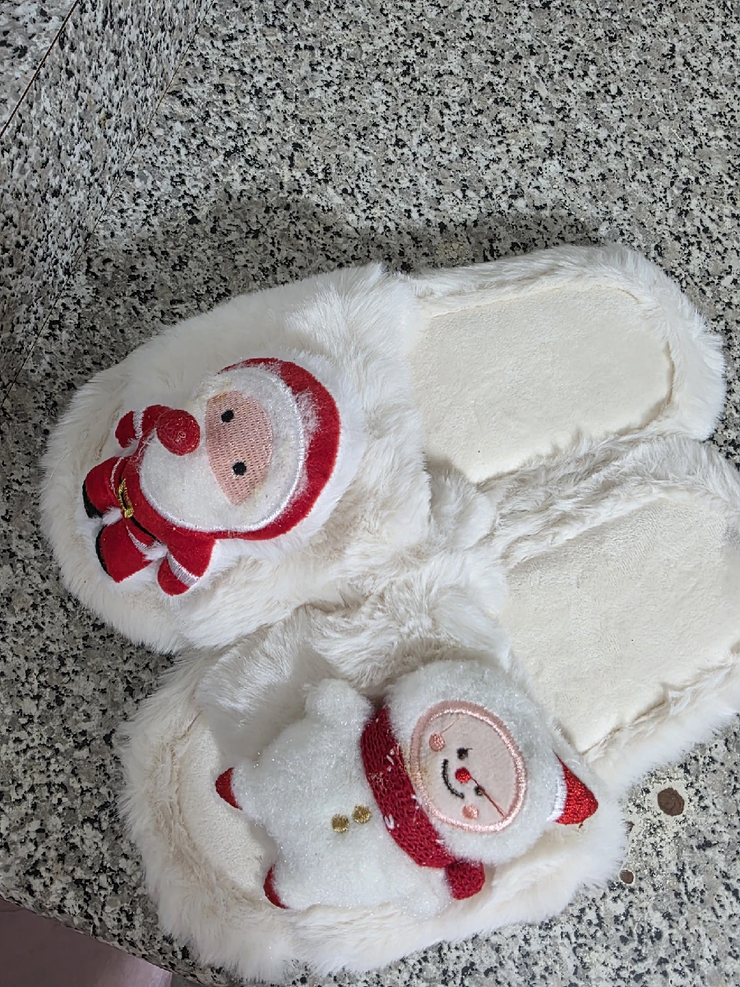 Santa & Snowman Plush Slippers - photo 2