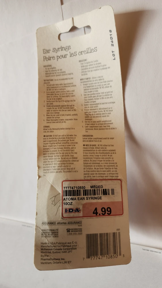 Atoma Ear Syringe 1oz - New - photo 3