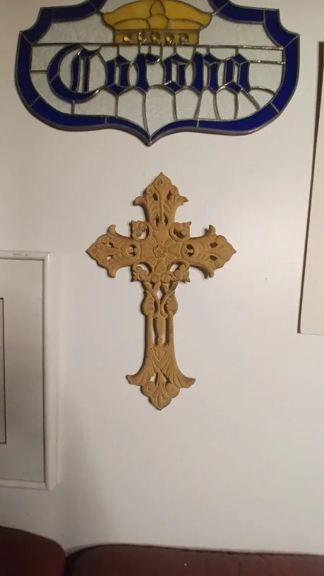 Vintage cast iron metal cross