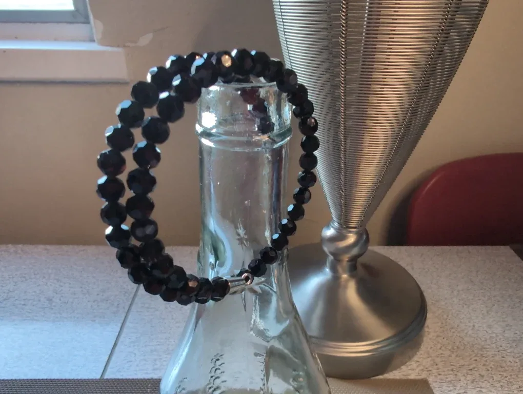 Black Beaded Bracelet