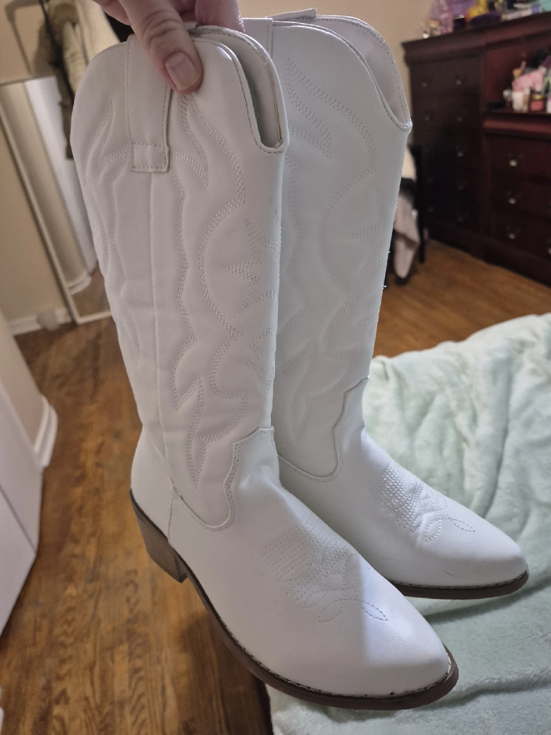 White Cowboy Boots - photo 2