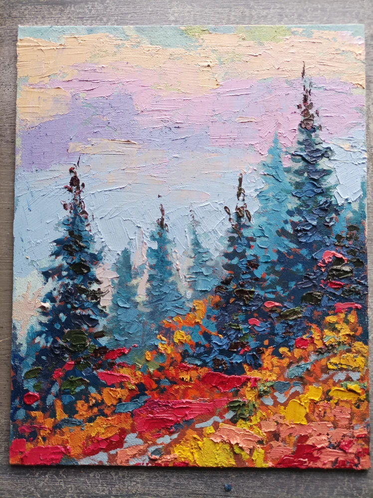 Oil painting on canvas board - photo 3