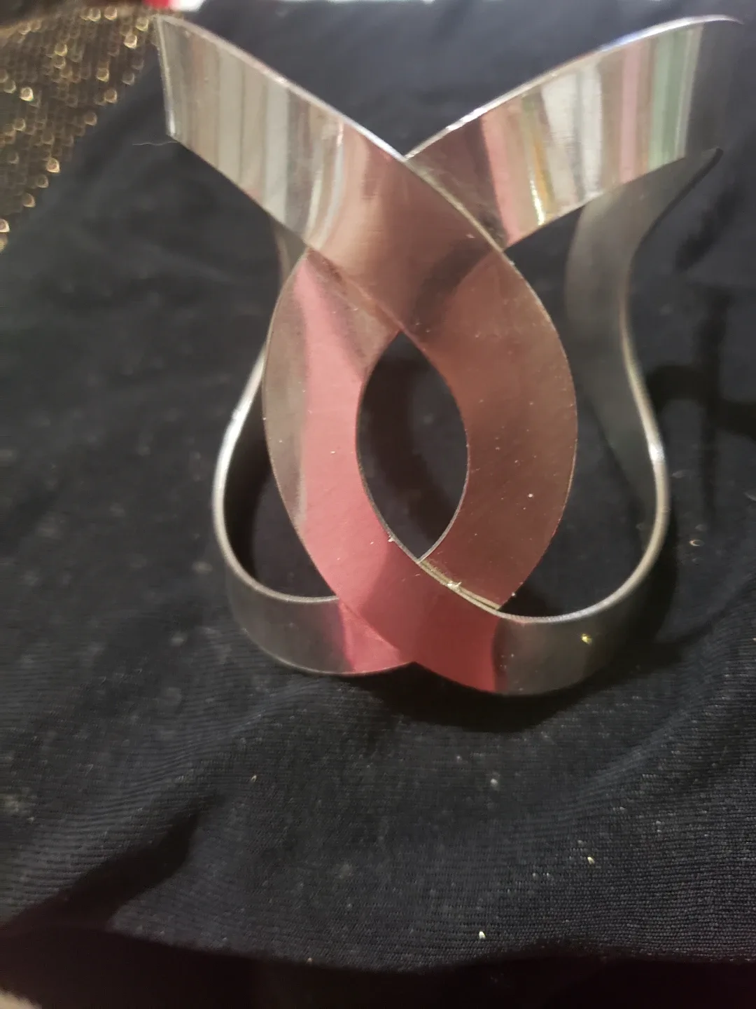 Silver Tone Bracelet. Cuff style image indicator(3)