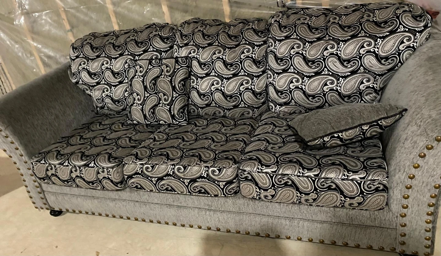 Patterned Grey Sofa - photo 3