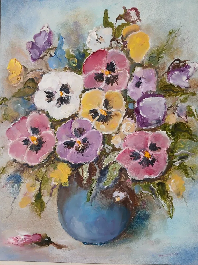 Vintage Flower Oil Painting image indicator(2)