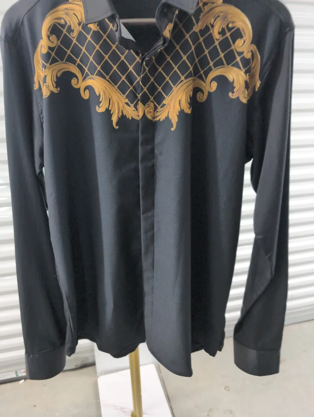 Edoardo Agnelli Black Patterned Shirt - Size L