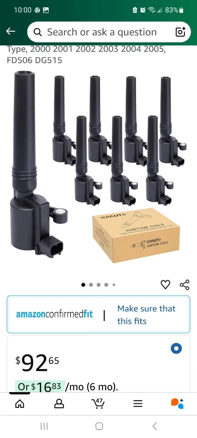 NPAUTO Ignition Coil Pack Set of 8 image indicator(2)