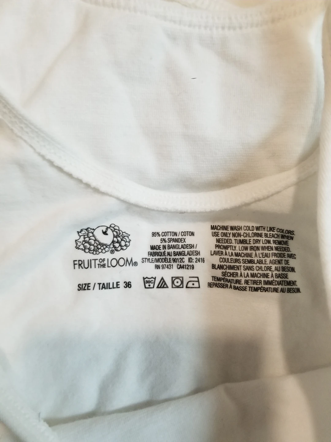 New Fruit of the Loom Sports Bra Size 36 - photo 2