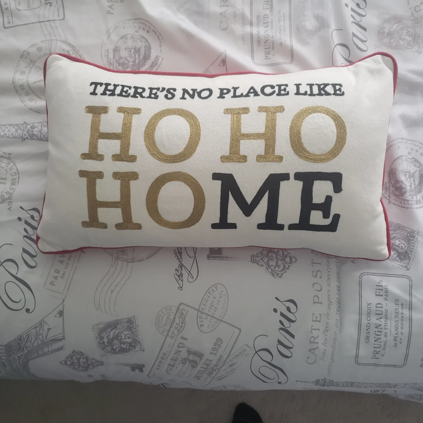 Decorative 'Ho Ho Home' Throw Pillow