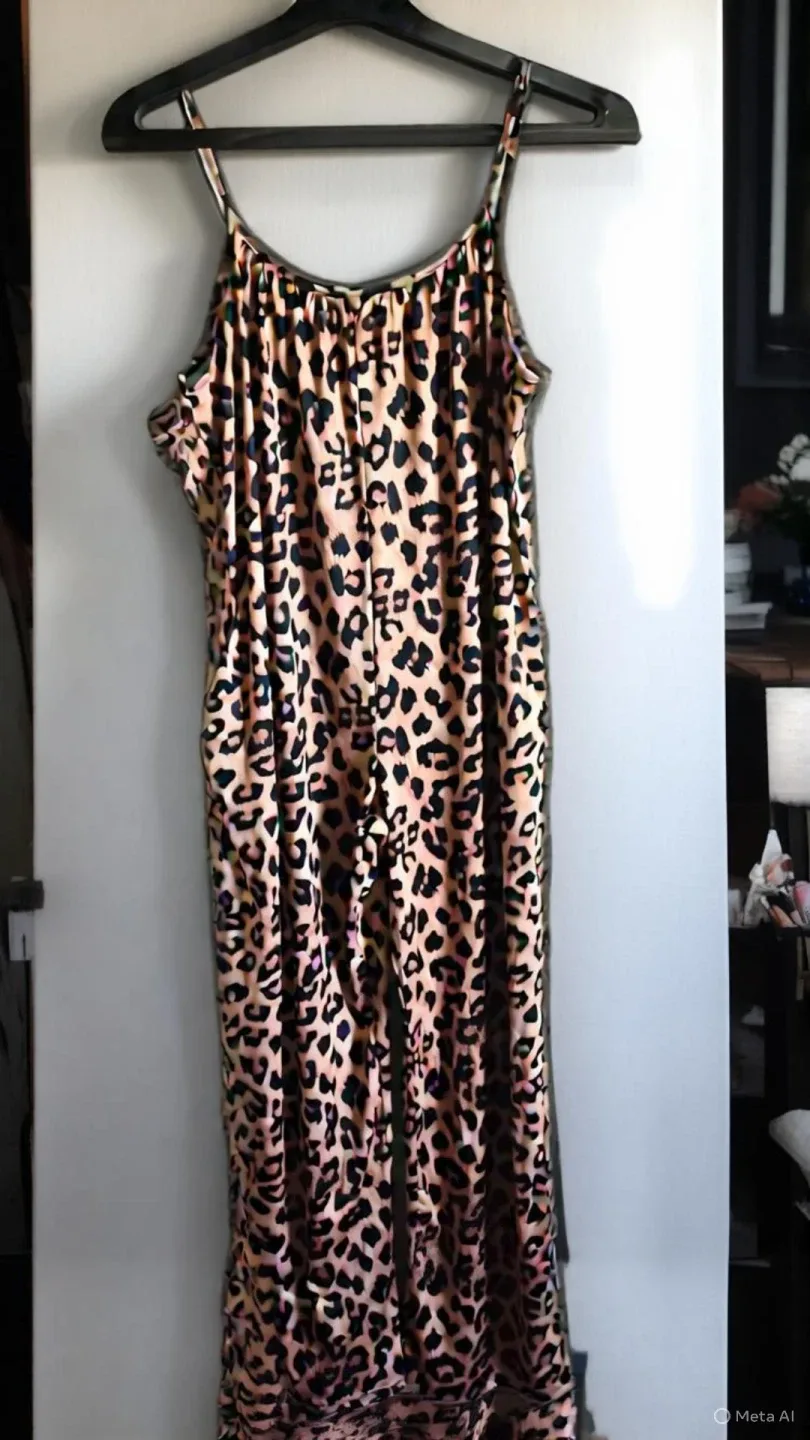 Plus size Leopard Print Jumpsuit/Romper thumbnail